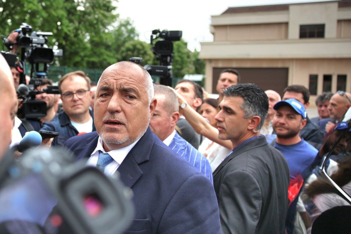 Former Prime Minister Borissov after his interrogation at the Supreme Cassation Prosecutor's Office in the Barcelonagate case on May 25, 2023.