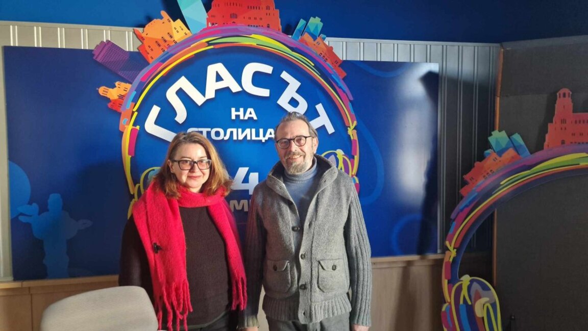 Художникът Красимир Терзиев и кураторката Владия Михайлова