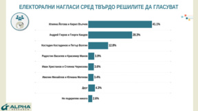 "Алфа Рисърч": 40% активност, Йотова-Вълчев водят с около 13% на Гюров-Кандев