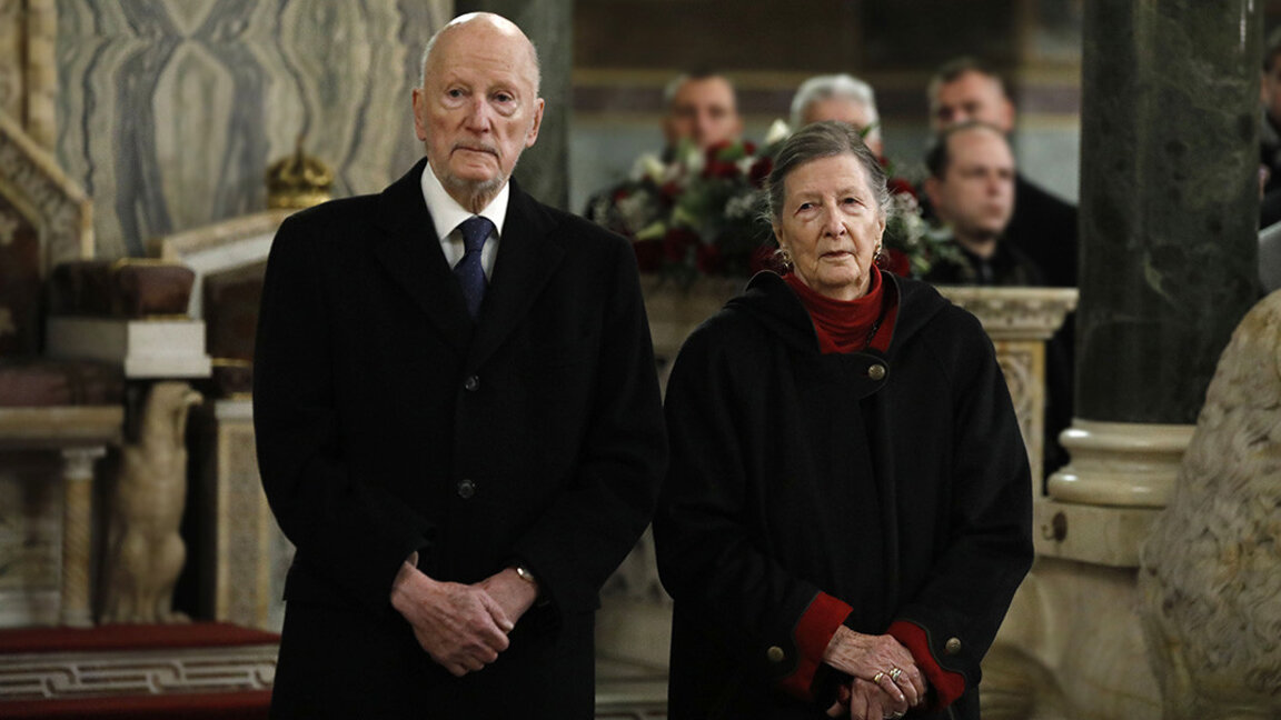 Simeon Saxe-Coburg Gotha (L) and his sister Maria-Luisa Chrobok (R)