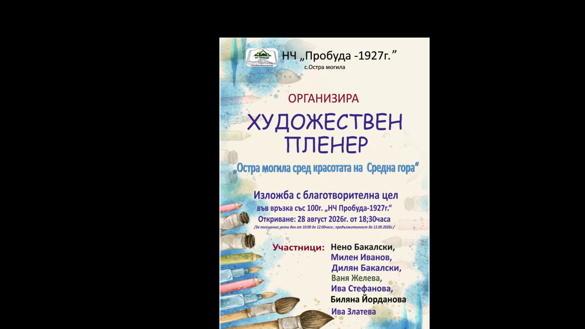 Представят благотворителна изложба в с. Остра могила