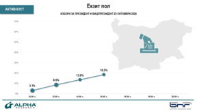 "Алфа Рисърч": Избирателната активност към 16:00 часа е 18,5%