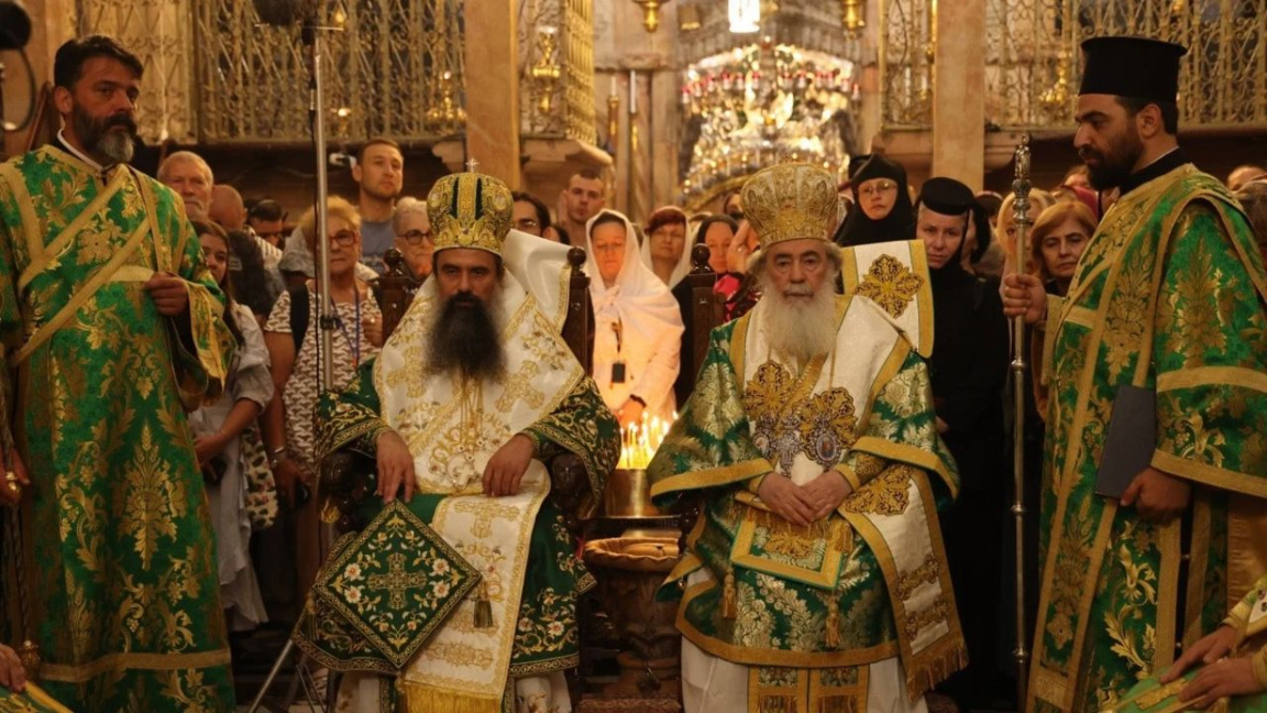 Патриарх Даниил возглавил делегацию БПЦ на Святой земле