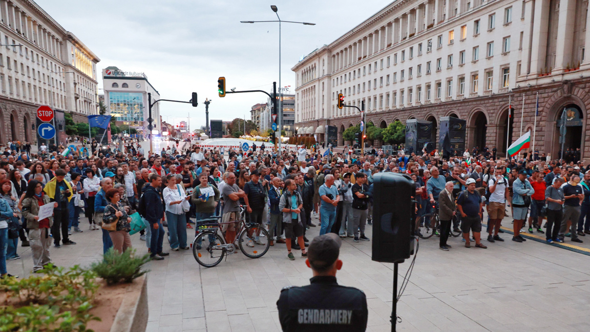 Una manifestación contra el Gobierno bloquea el centro de Sofía