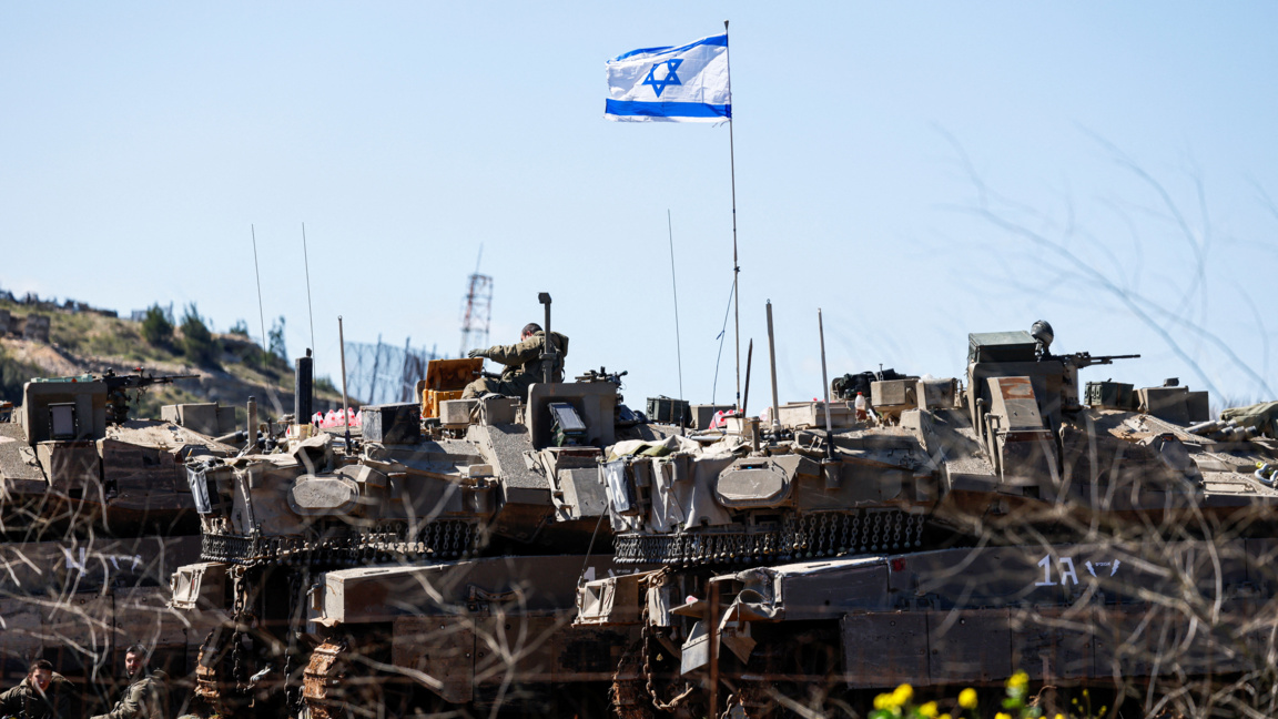 Израелски бойци на границата между Израел и Ливан, 8 март 2026 г.