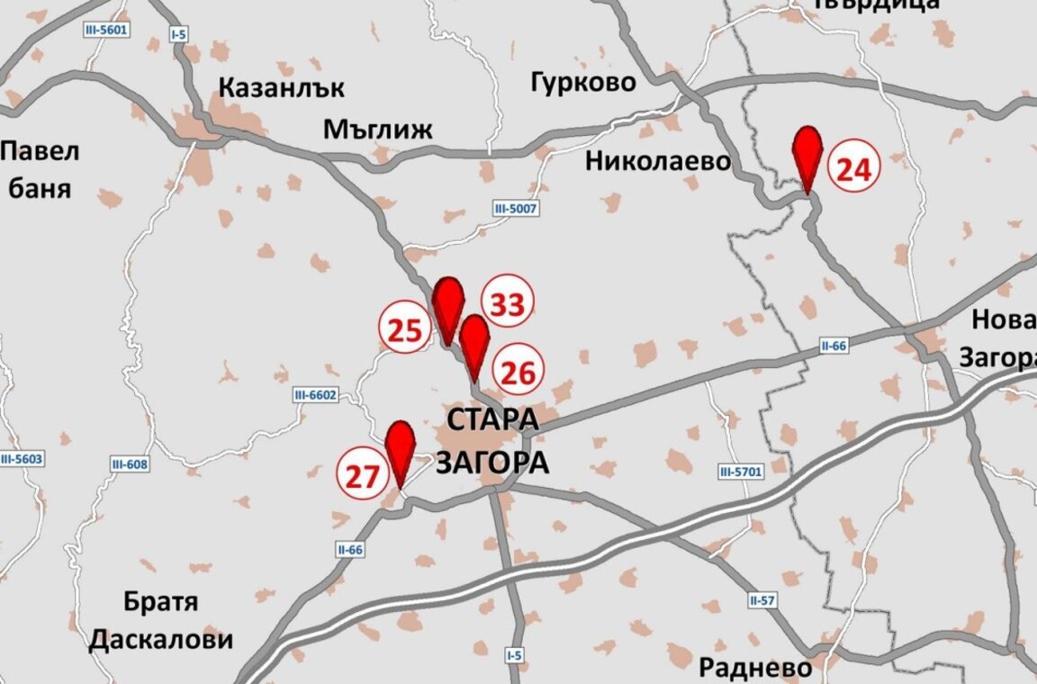 Четири са опасните пътни участъци в област Стара Загора