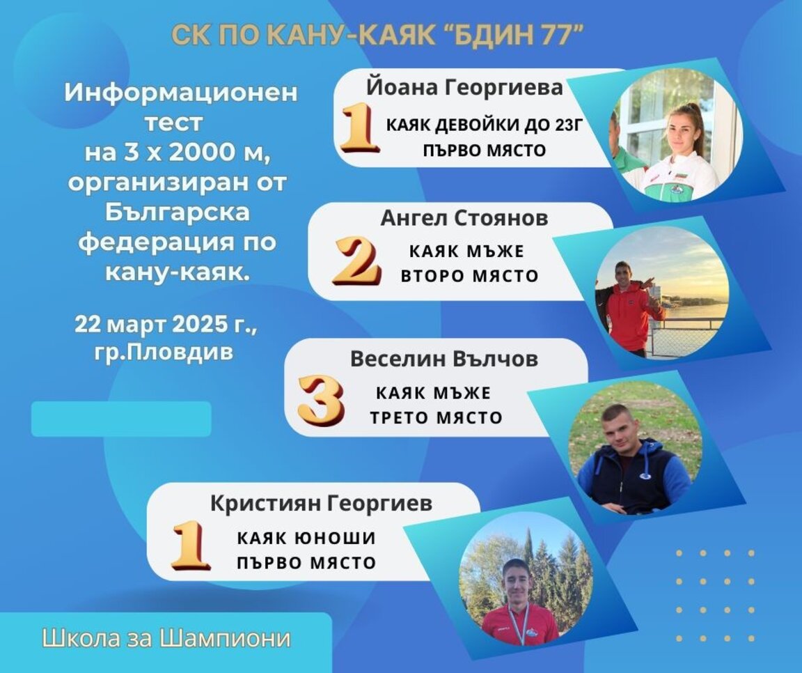 Видинските гребци с отлично представяне в Пловдив