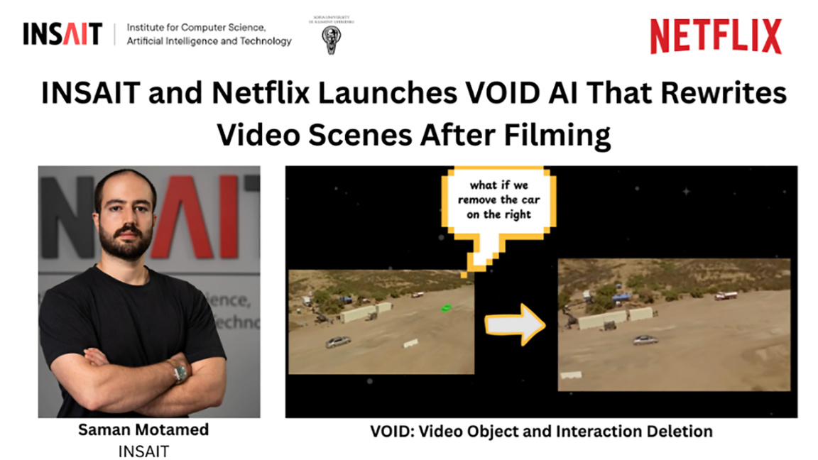 INSAIT and Netflix make breakthrough in AI video editing tool