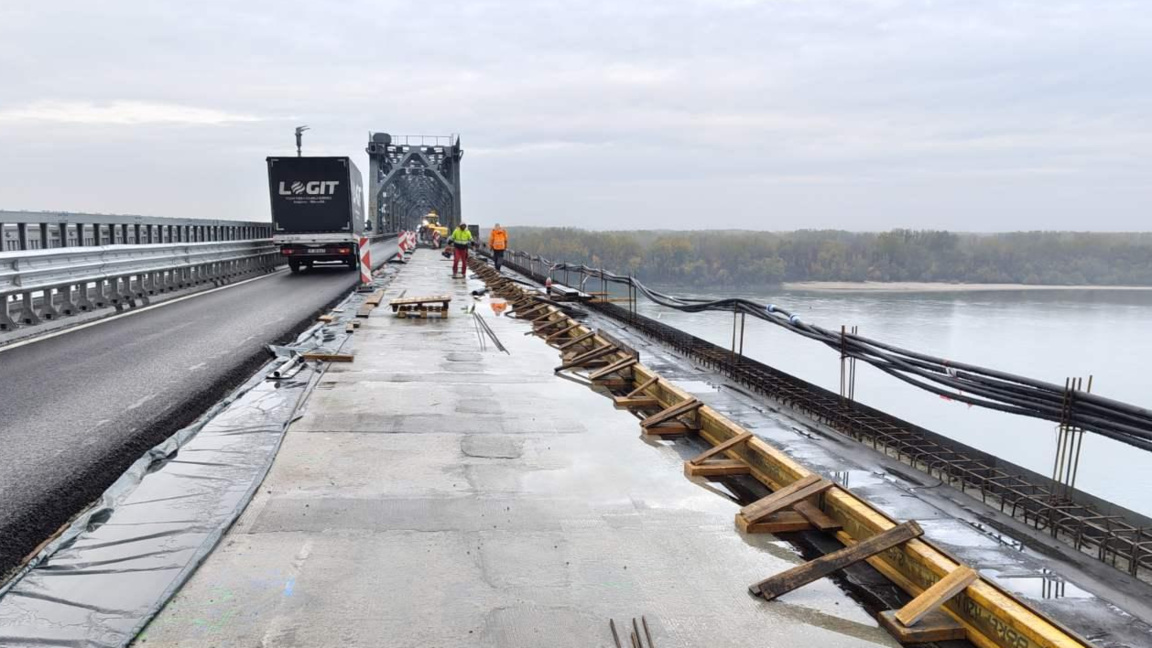 Major repairs on the Danube Bridge near Ruse resume