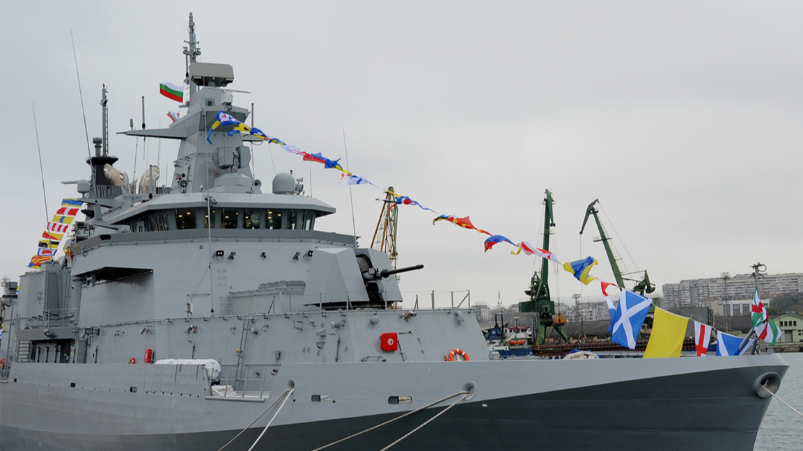 Bulgaria raises flag on new patrol ship, 'Hrabri'