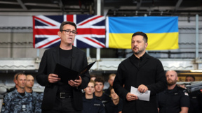 Бърнам в Киев при първата си визита в чужбина като премиер