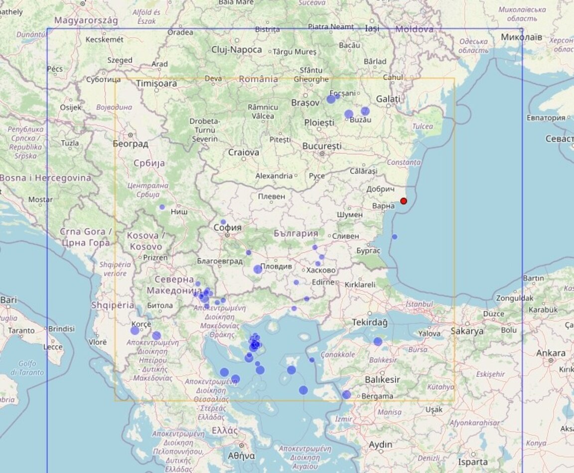 Регистрираха земетресение от 2,6 по Рихтер между Шабла и Каварна