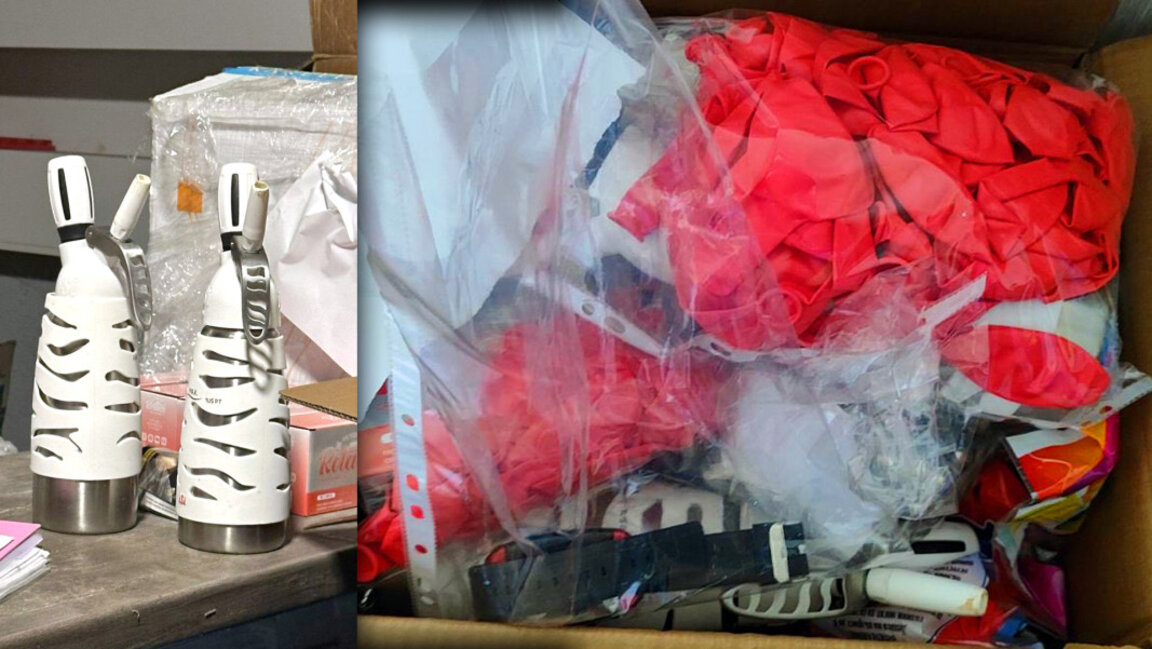 Иззеха 300 пълнители с райски газ при акция в Слънчев бряг