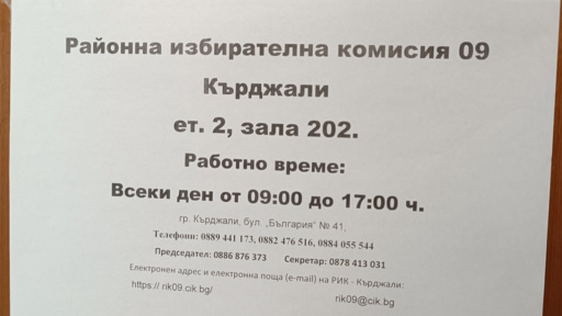 РИК Кърджали разпредели 167 незаети места в секционните комисии