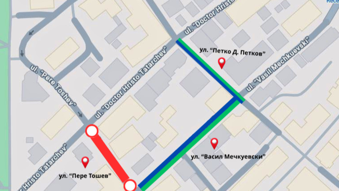 Част от ул. „Пере Тошев" се затваря за движение за ремонт на канала