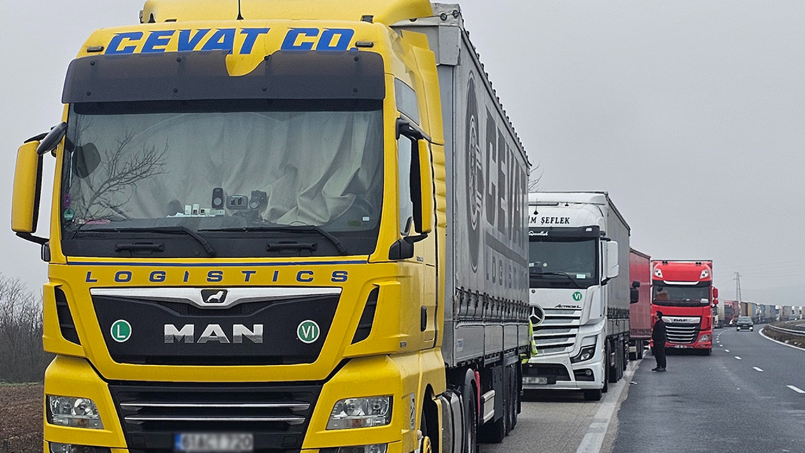 Kapitan Andreevo’da Türkiye yönündeki TIR araçları trafiği yoğun