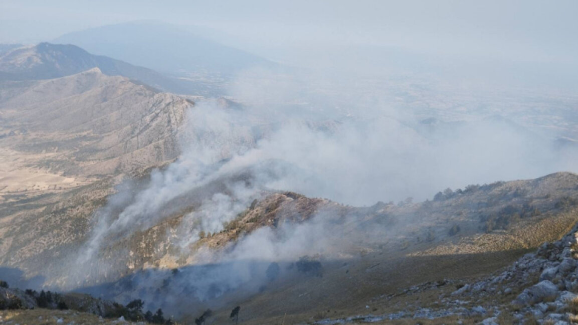 Un antiguo campo de minas dificulta la extinción del incendio en la frontera greco-búlgara