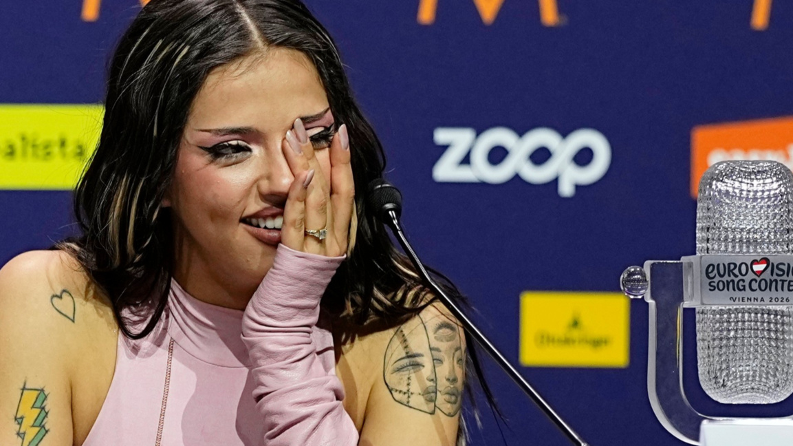 DARA at the official pressconference after the Eurovision 2026 final in Vienna
