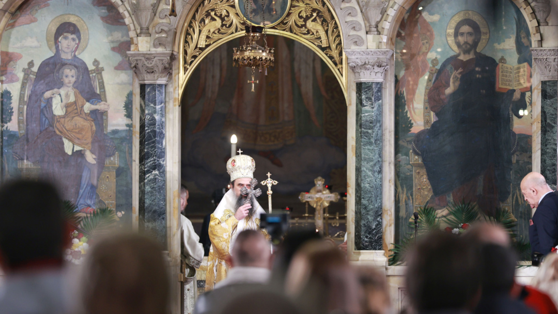 Българският патриарх и Софийски митрополит Даниил днес на Рождество Христово възглави празничната Златоустова света литургия в патриаршеската катедрала "Св. Александър Невски".