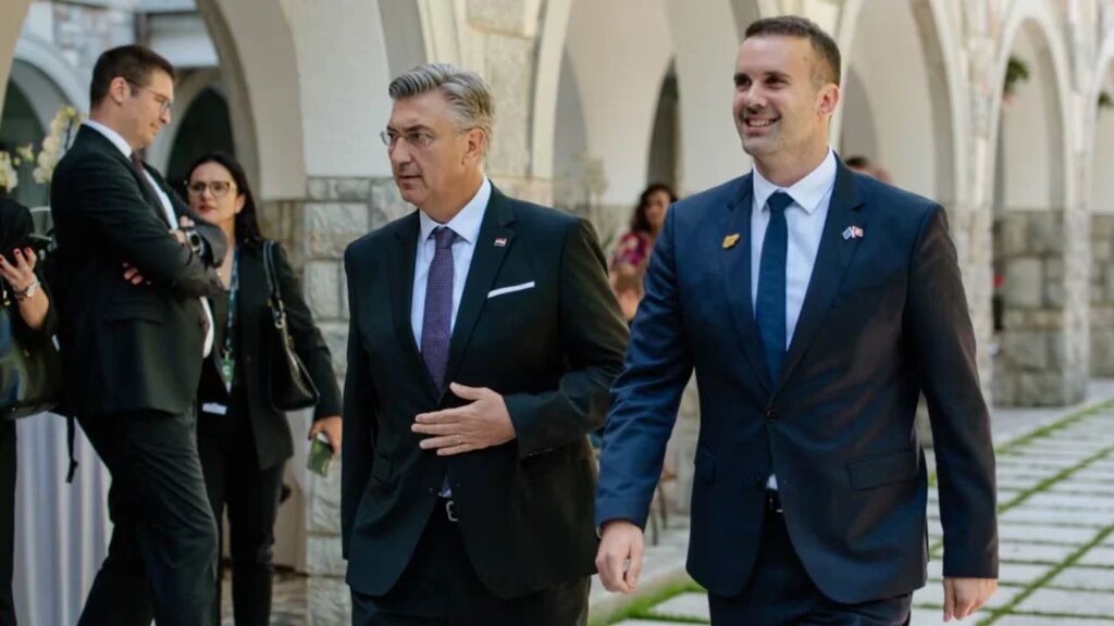 Croatian Prime Minister Andrej Plenković and Montenegrin Prime Minister Milojko Spajić (2025)