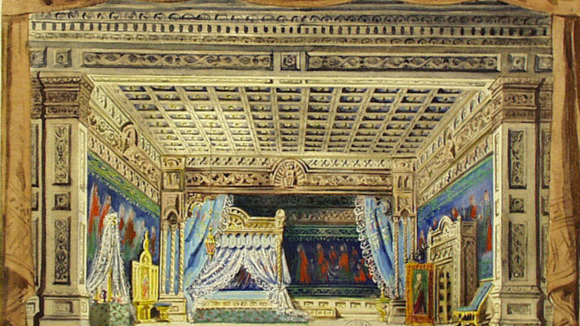 Декори за премиерата на "Отело" на Верди в Рим, 1887 г.