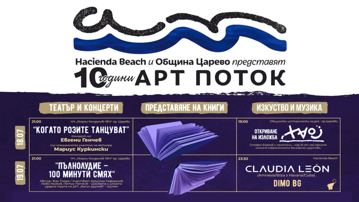 „Арт Поток“ отбелязва 10 години с богата програма в Царево и Лозенец
