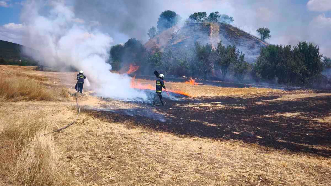Пожар в района на Баритна мина в Стара Загора 