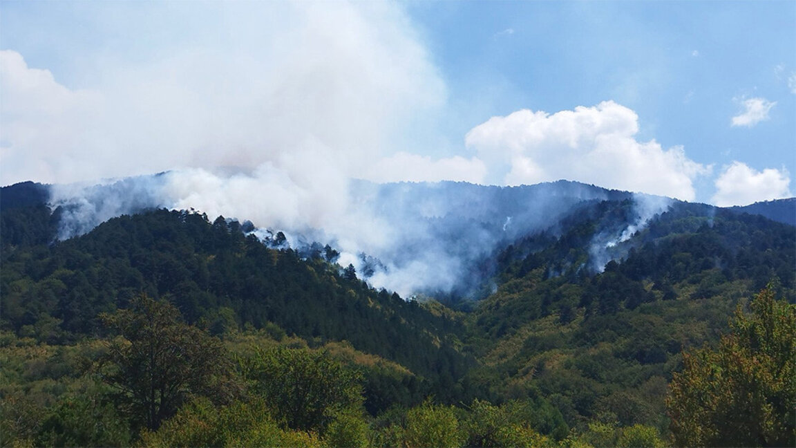 Incendies : nouveau foyer dans la montagne Slavyanka...