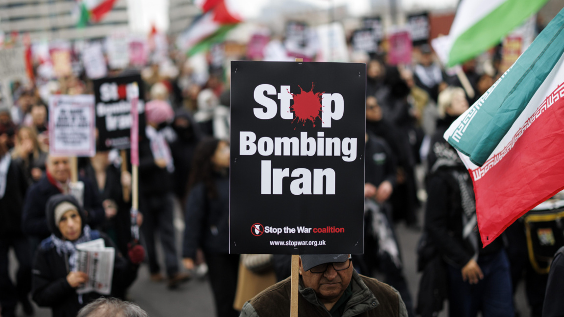 Лондон - протест срещу войната в Иран