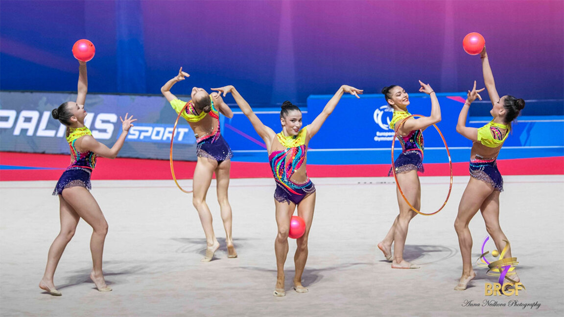 Oro y plata para el conjunto búlgaro de gimnasia rítmica