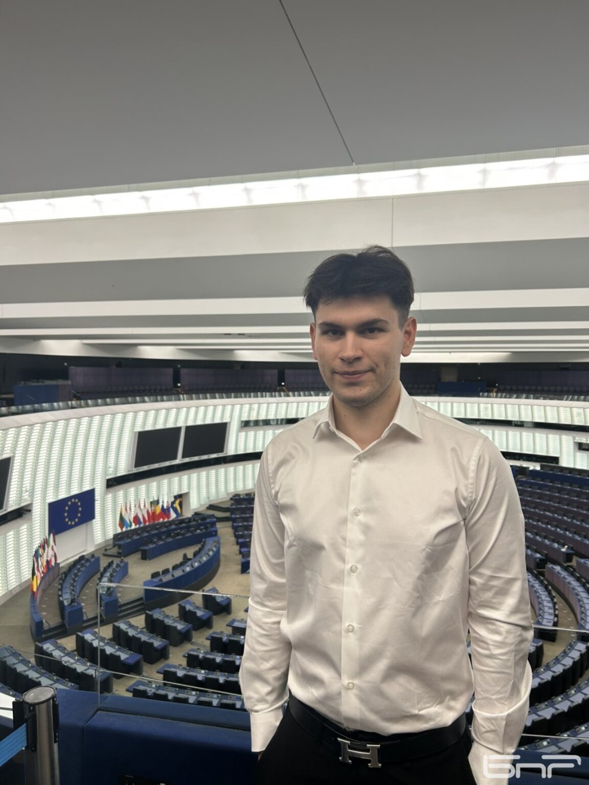 Валентин Глушков по време на работно посещение в Европейския парламент в Страсбург