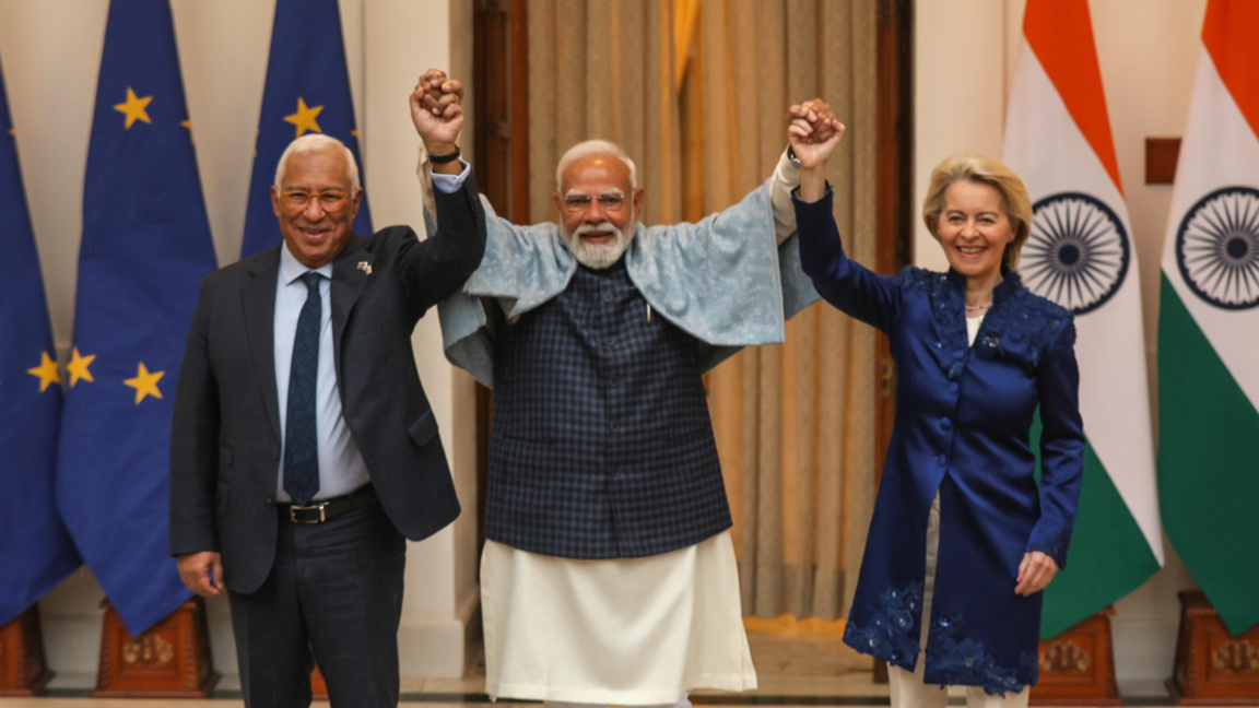 Антонио Коща, Нарендра Моди и Урсула фон дер Лайен