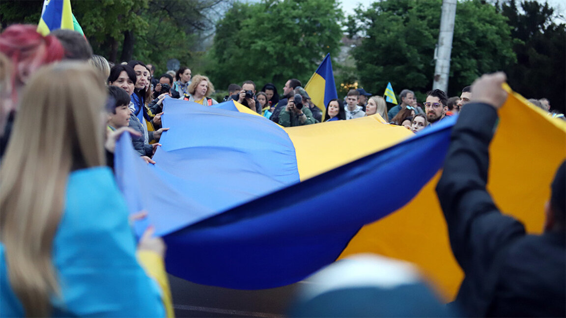 Marș "Opriți războiul din Ucraina" la Plovdiv