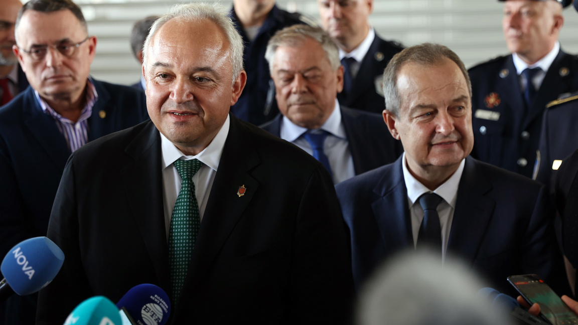 Ivan Demerdzhiev and Ivica Dačić hold briefing at Kalotina Border Crossing, July 9, 2026