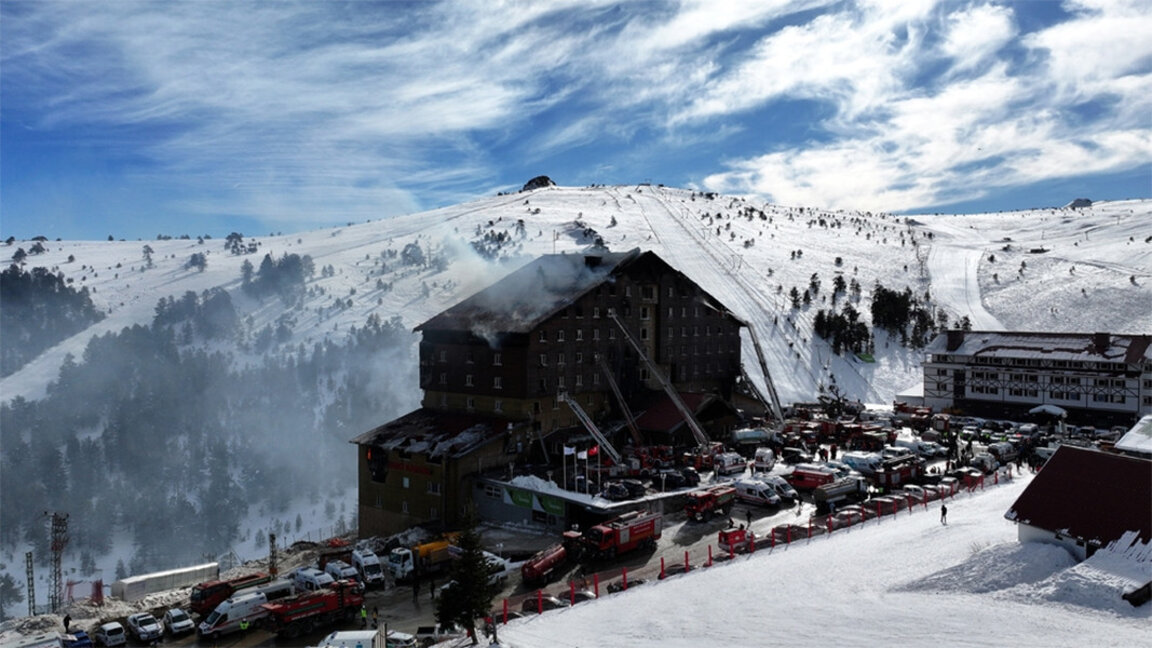 DPS, Kartalkaya tatil beldesindeki yangında hayatını kaybedenler için taziye mesajı iletti