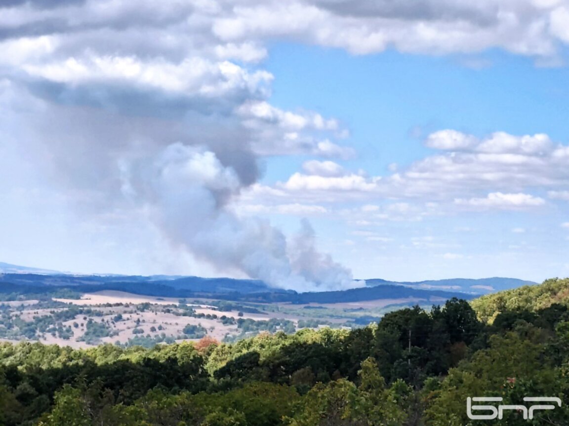 Пожарът край село Факия обхвана близо 1000 декара