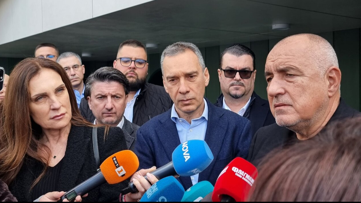 Кметът на Бургас Димитър Николов и лидерът на ГЕРБ Бойко Борисов