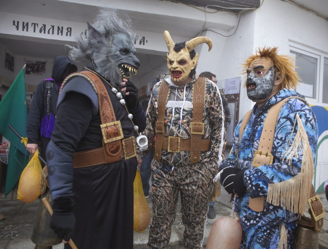 Kukeri in the Rhodope Mountains