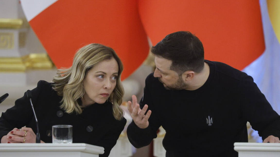 Джорджа Мелони и Володимир Зеленски