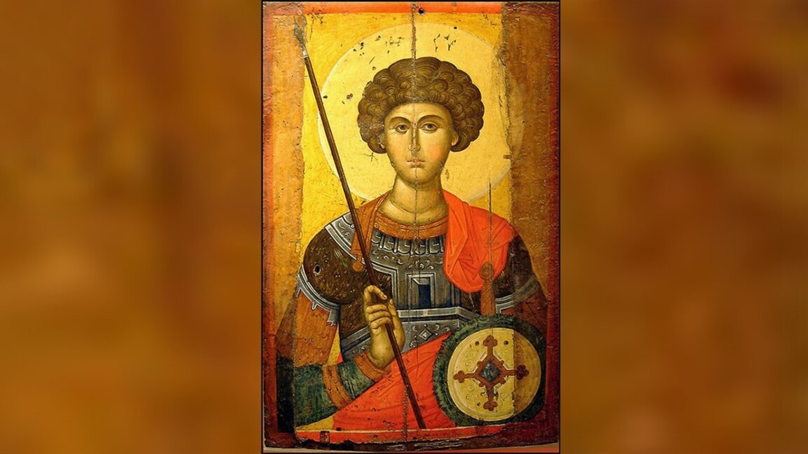 Një ikonë ortodokse bizantine e Shën Gjergjit, shekulli i 14-të, Kostandinopojë