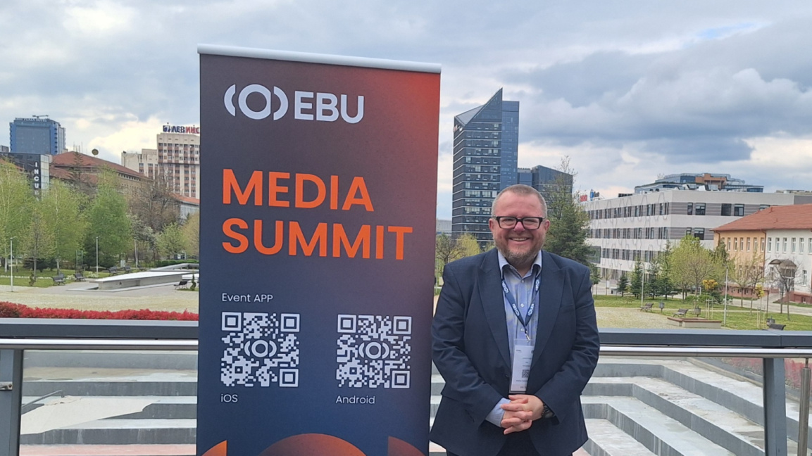 EBU Academy head Justin Kings at EBU Media Summit 2026 in Sofia Tech Park
