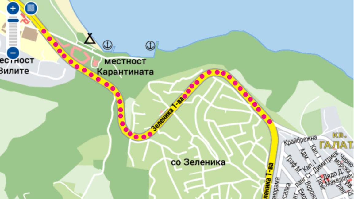 Затварят пътя "Аспарухово" - "Галата", полагат последен пласт асфалт