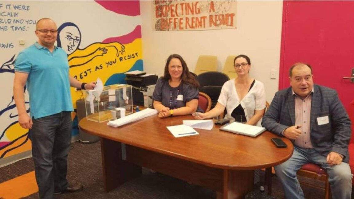 The polling station in Brisbane