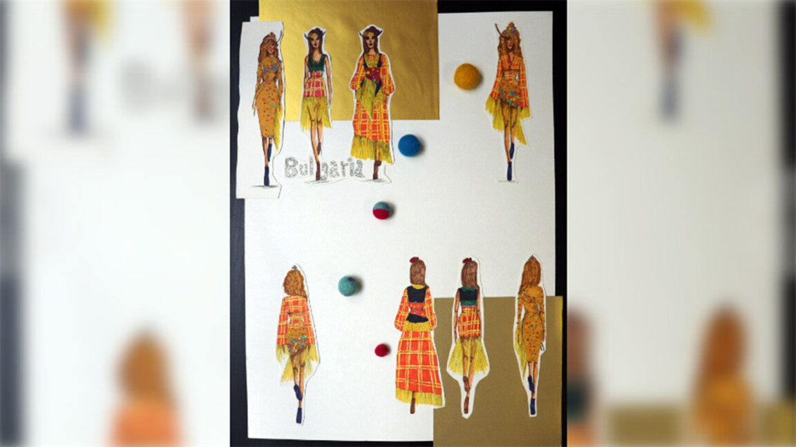 Bulgarian folk costumes from the Rhodopes inspire young European designers