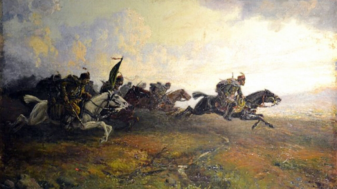 "Benkovski's Flying Cavalry", artist Peter Morozov
