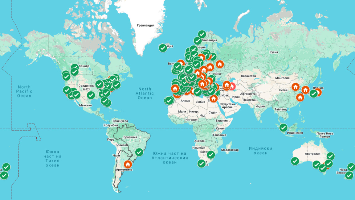 O hartă interactivă indică secțiile de votare pentru bulgarii din străinătate