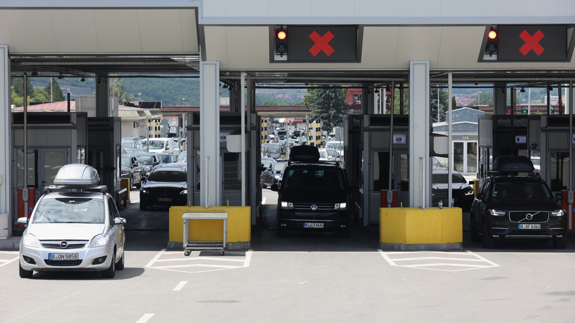 El tráfico intenso para los turismos que entran en Bulgaria por “Kalotina”