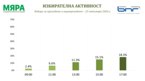 "Мяра": Избирателната активност към 17:00 часа е 18,3%