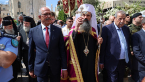 С тържествена служба посрещнаха във Витлеем българския патриарх Даниил
