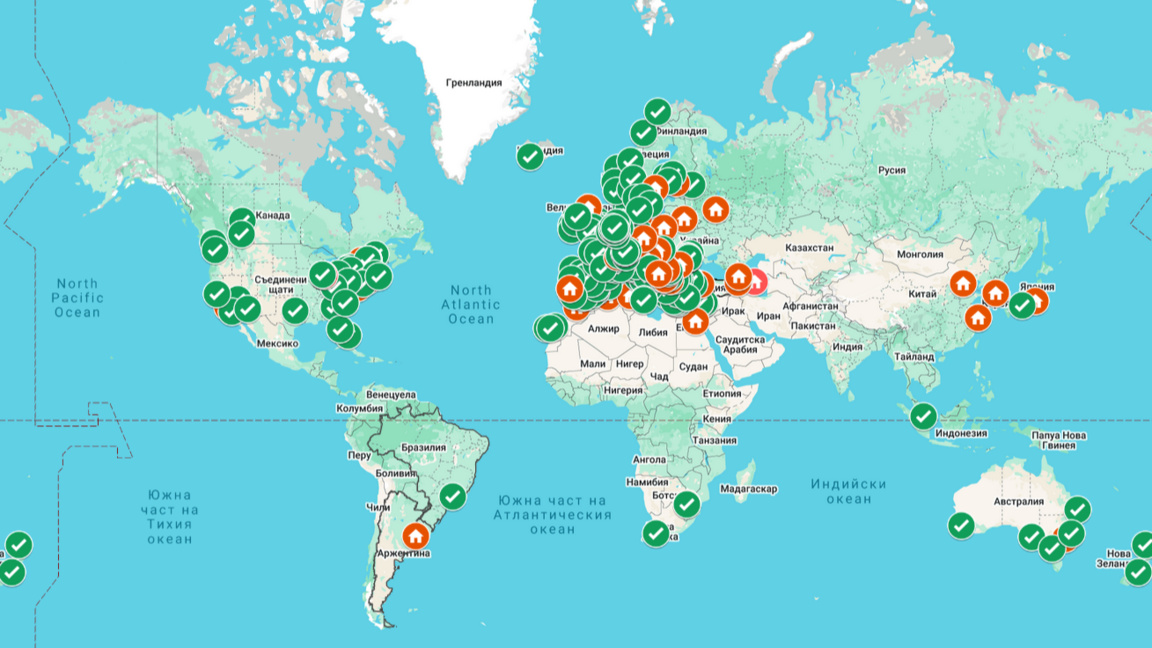 Yurt dışındaki vatandaşlar için sandık yerlerini gösteren interaktif harita